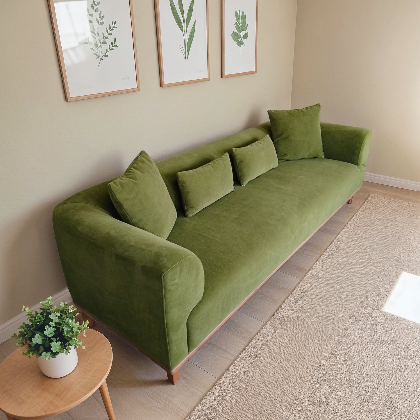 Richardson Green Velvet Sofa