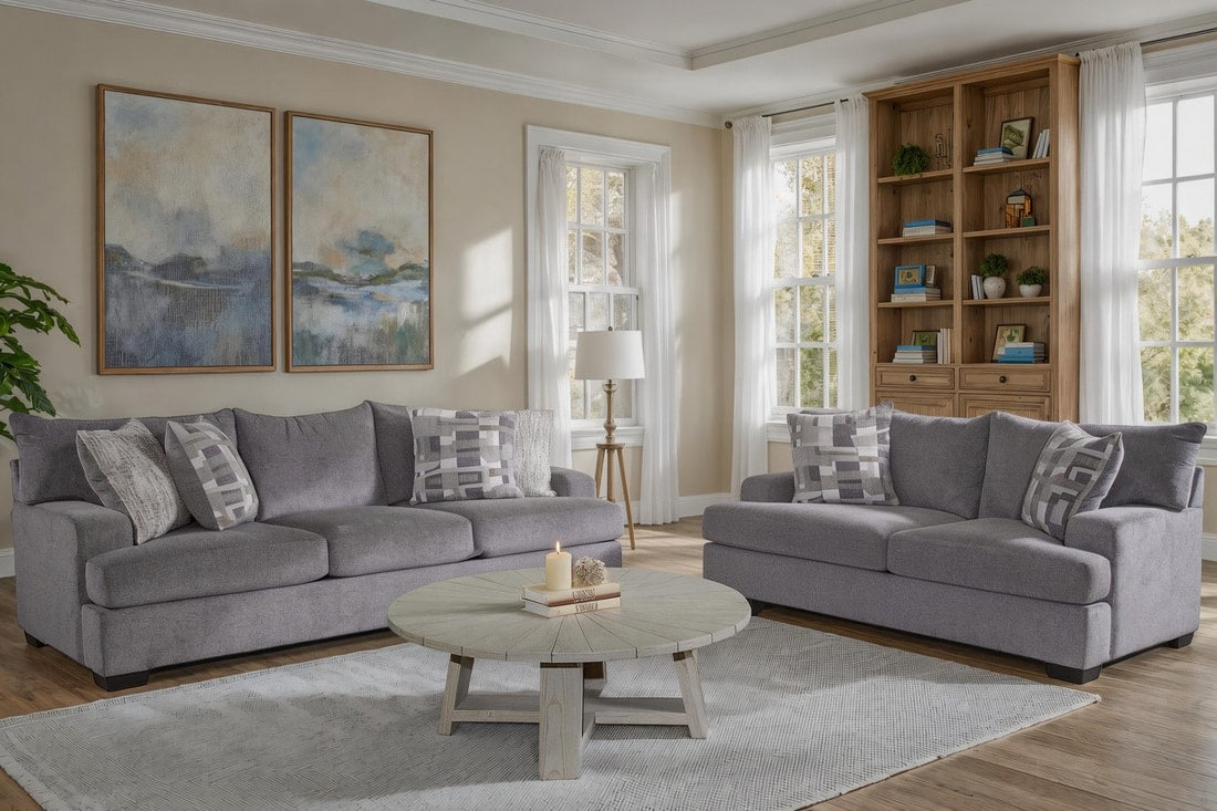 Behold Grey Sofa and Loveseat 2557