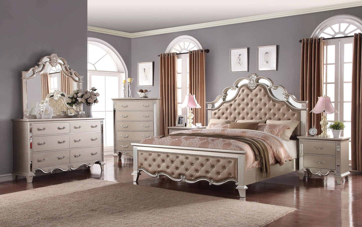 Sonia Collection Champagne Bedroom Set