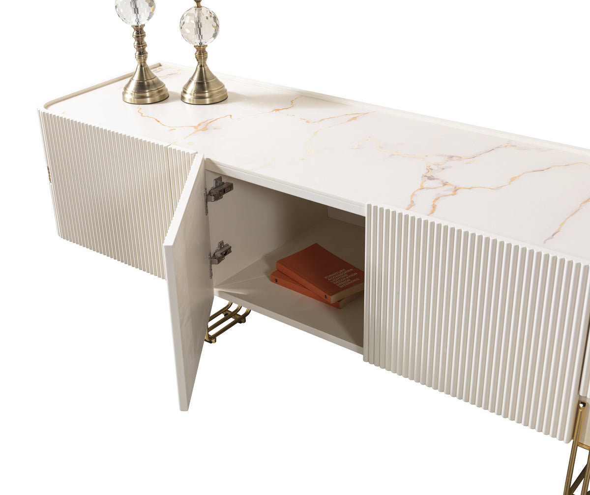 Santana Ivory 79" Tv Stand