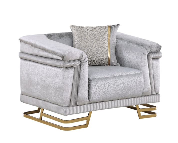 Amalfi Grey Fabric Living Room Set
