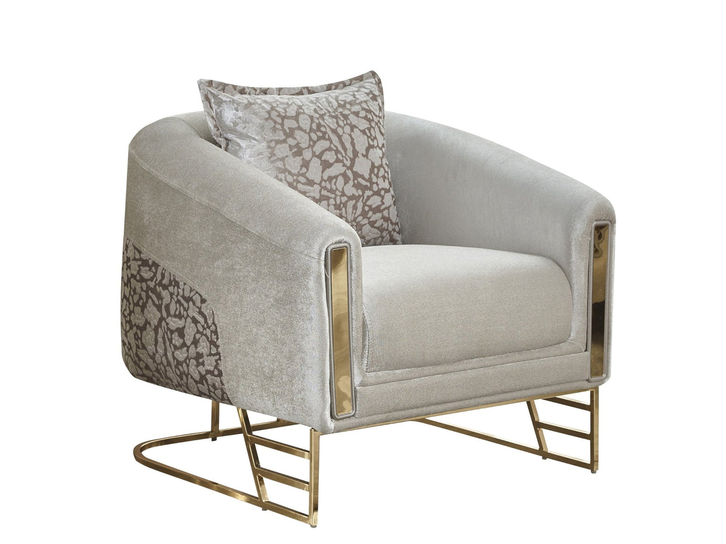 Romans 3-pieces (Sofa & Loveseat & Chair) Livingroom Set Cream