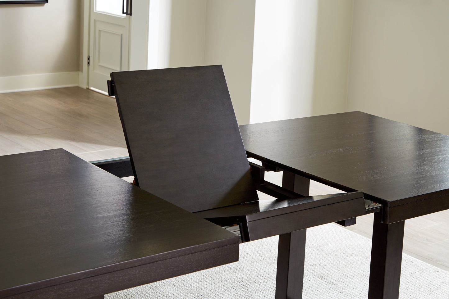 Neymorton Dark Grayish Brown Dining Table and 6 Chairs D618