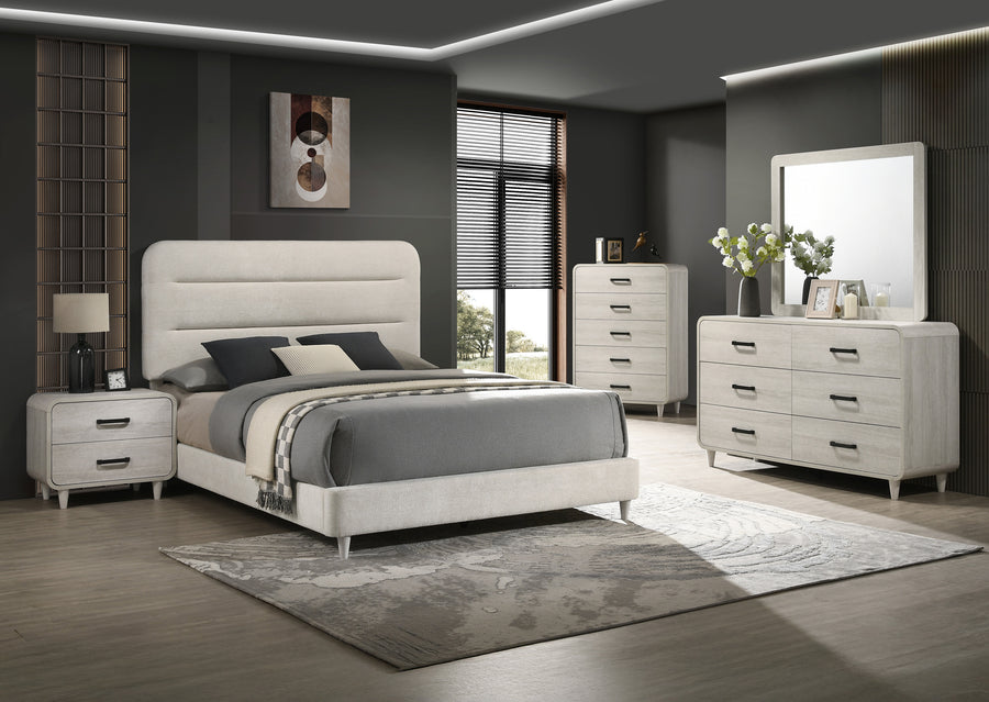 Nyomi White Upholstered Bedroom Set B4900