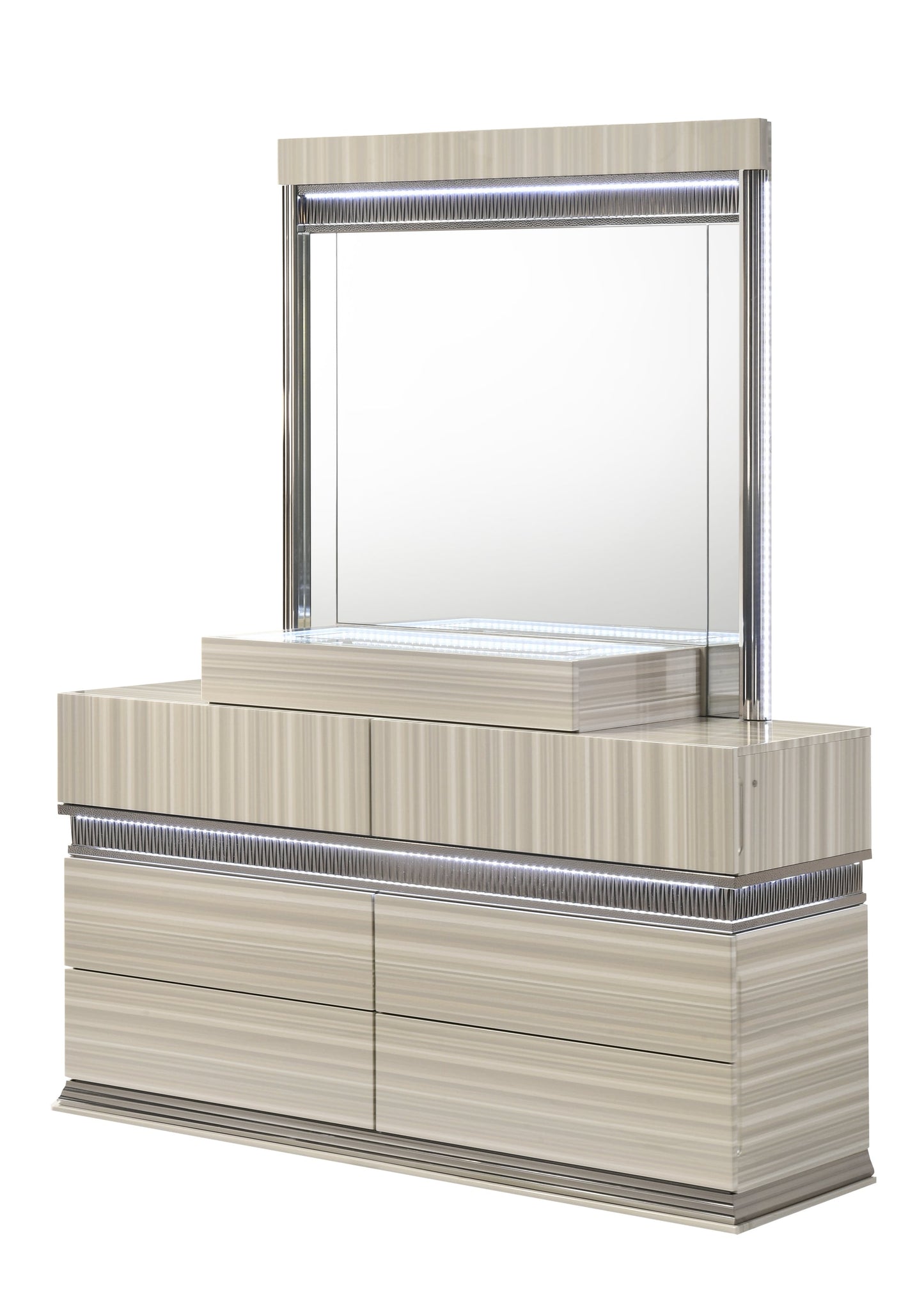 Carrara Platform LED Bedroom Set B33 - Harwin Furniture