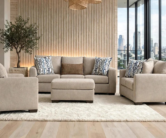 Behold Parchment Sofa & Loveseat 2275
