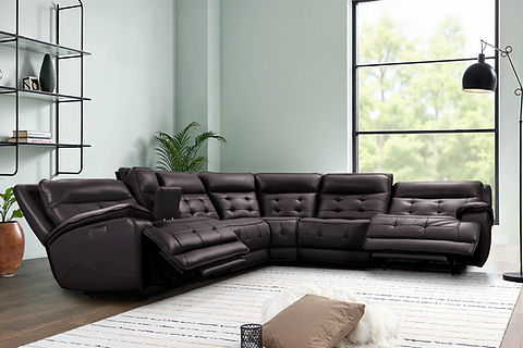 Starlight Brown POWER/OVERSIZED Reclining Sectional S8900