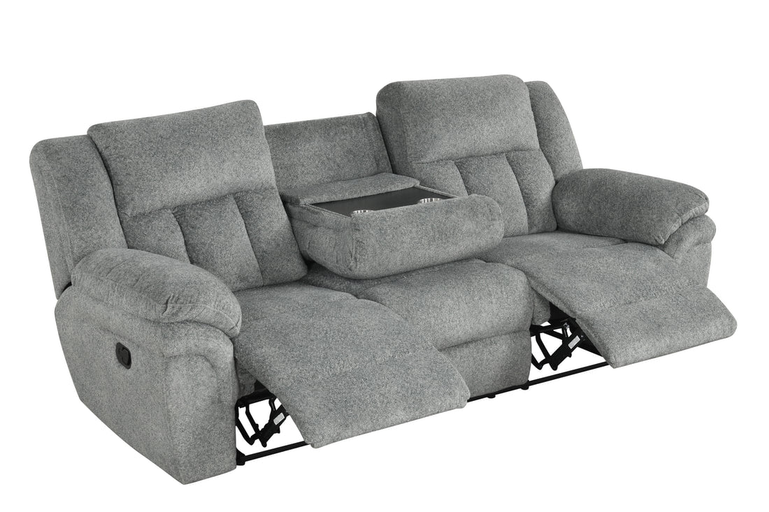 Dallas Grey Soft Fabric 3pc Reclining Set