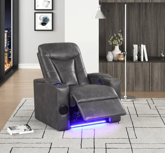 Topgun2 Grey POWER/LED/BLUETOOTH SPEAKERS Reclining Chair