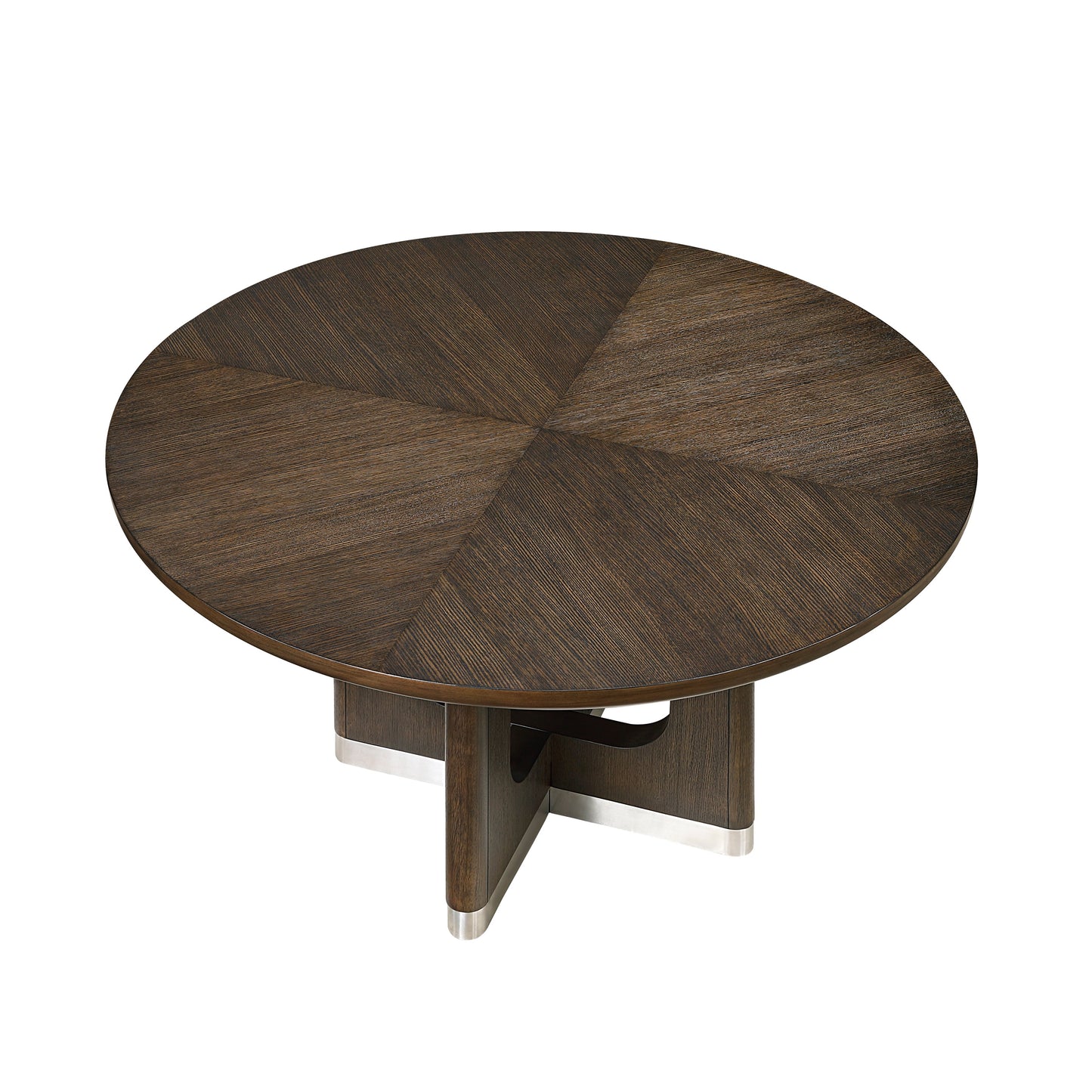 Clara Brown/Beige 5pc Round Dining Room Set 6066