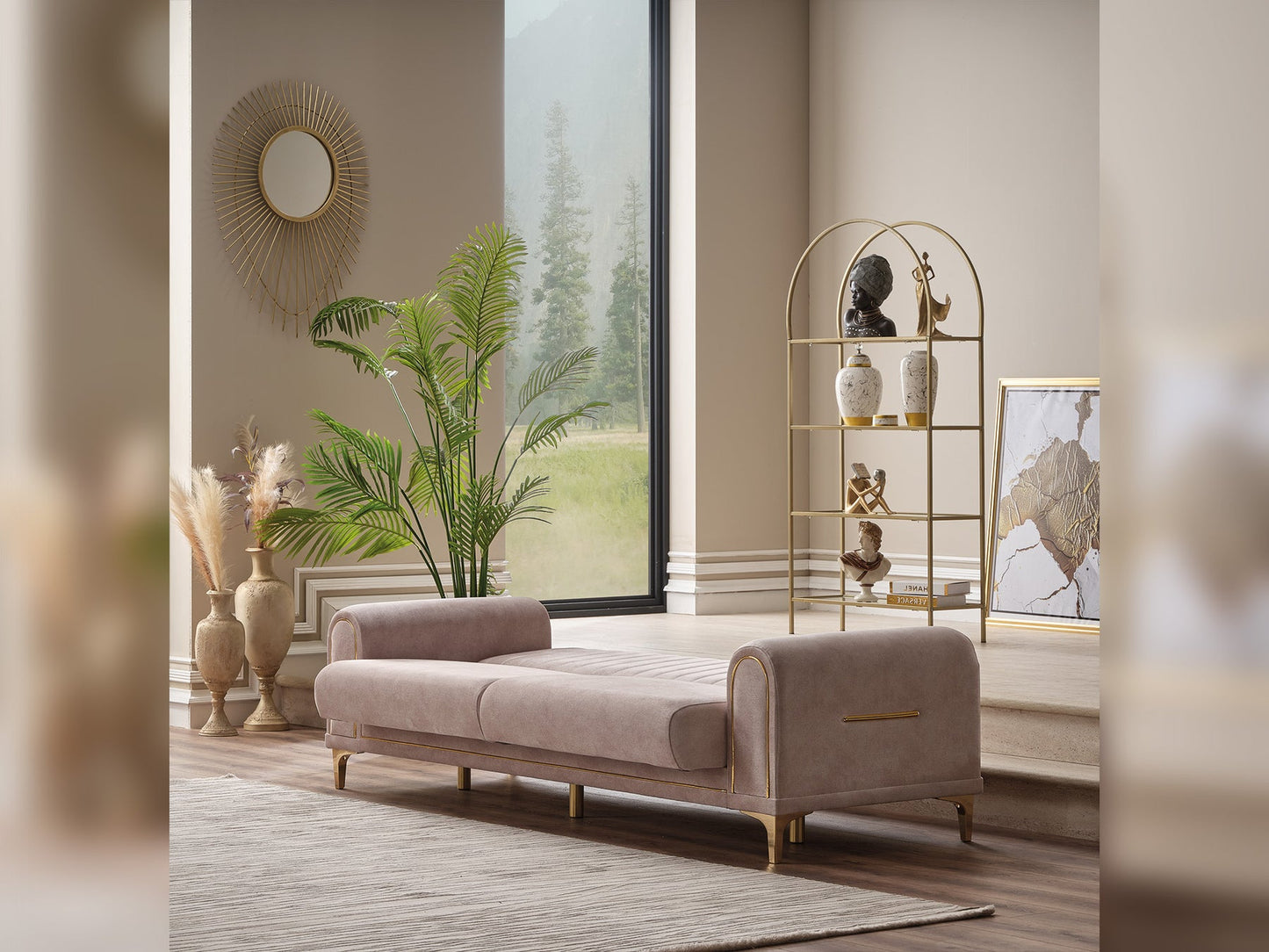 Orion 3-pieces (Sofa & Loveseat & Chair) Livingroom Set Cream