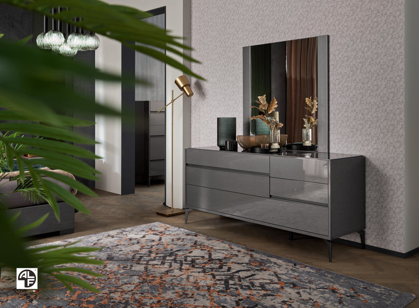 Graphite Italian Luxury Bedroom Set