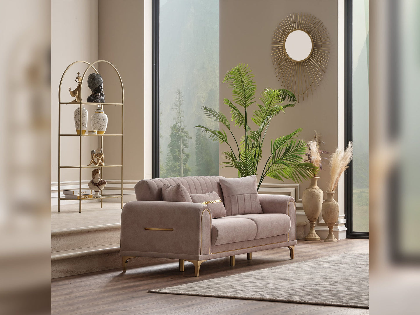 Orion 3-pieces (Sofa & Loveseat & Chair) Livingroom Set Cream
