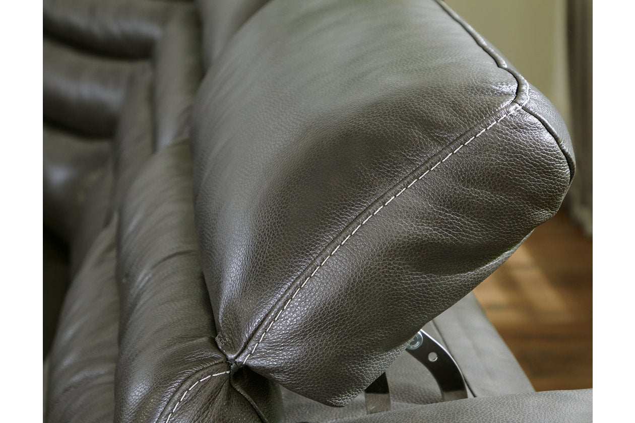 Center Line Dark Gray 5pc Power Reclining Sectional U63404