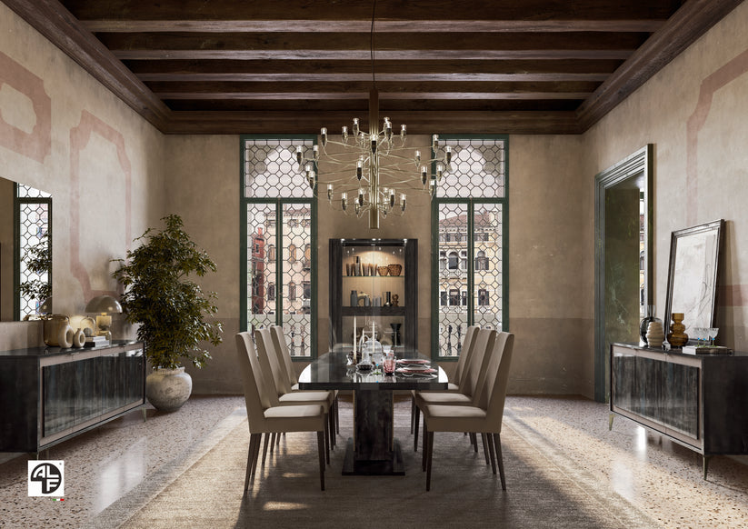 Picasso Italian Luxury 7pc Dining Room Set