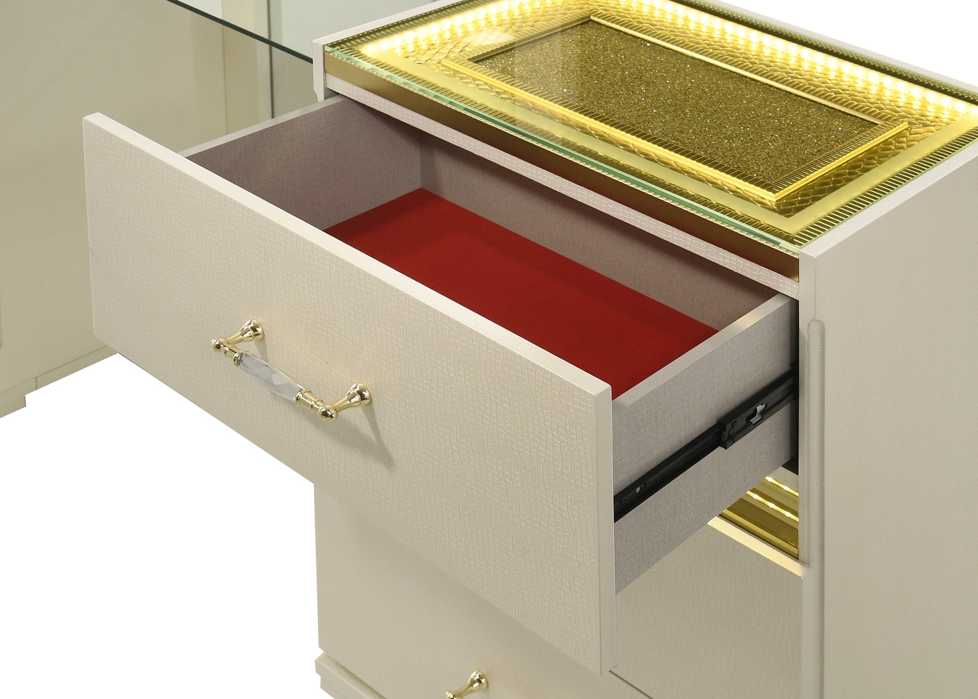 Brillia Gold LED Panel Bedroom Set  B34 - Harwin Furniture