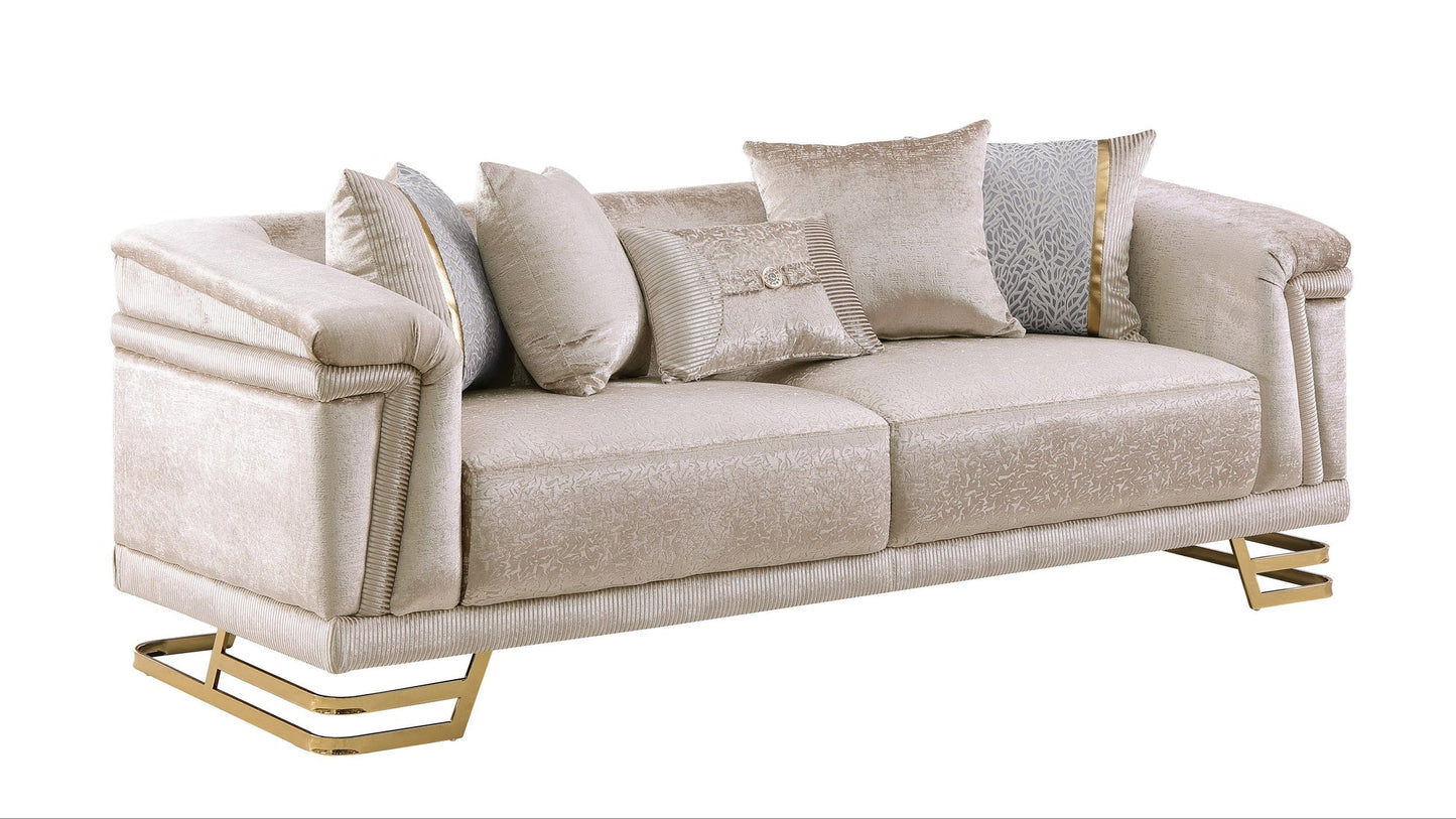 Amalfi Champagne Living Room Set S1010