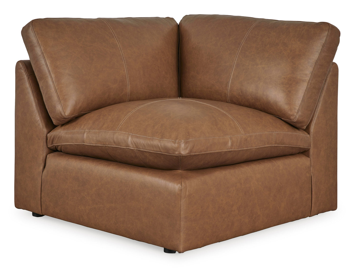 Emilia Caramel GENUINE LEATHER 4pc  Sectional 30901