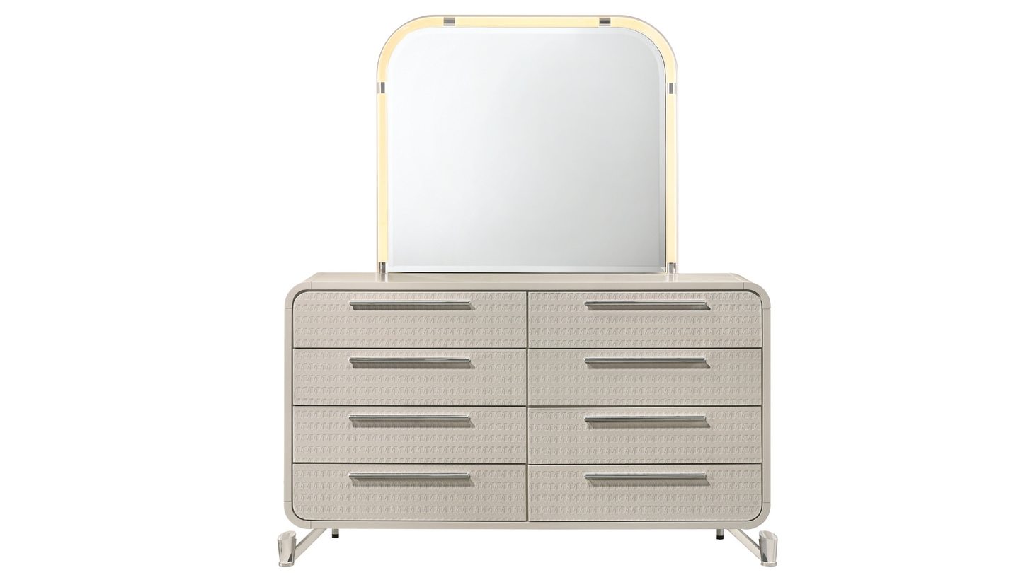 Delilah Beige LED Panel Bedroom Set B6750
