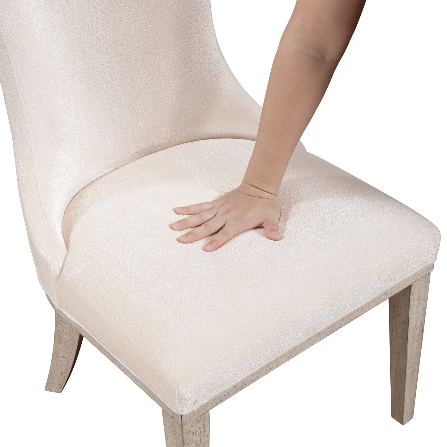 Lofton Light Gray/Ivory Extendable Dining Set 6018