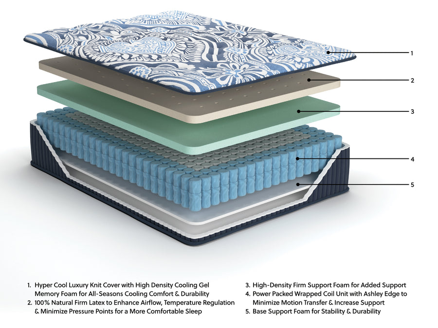 Firm Luxe 2.0 Blue King Mattress M496