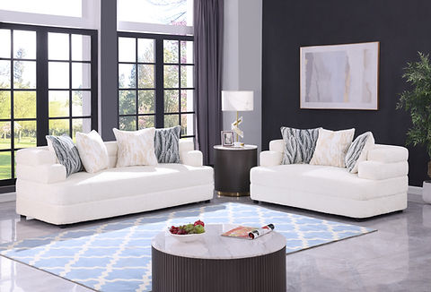 Stepso Cream Boucle Living Room Set S1400