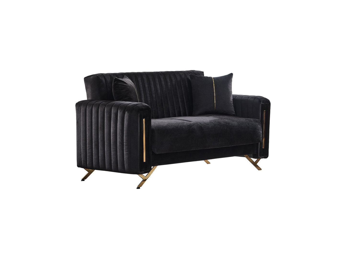 Senfoni 3-pieces (Sofa & Loveseat & Chair) Livingroom Set Black
