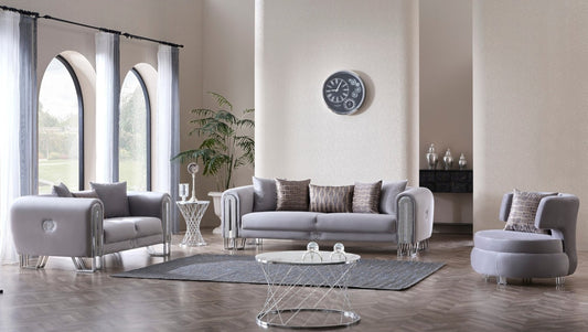 Kapadokya 3-pieces (Sofa & Loveseat & Chair) Livingroom Set Grey