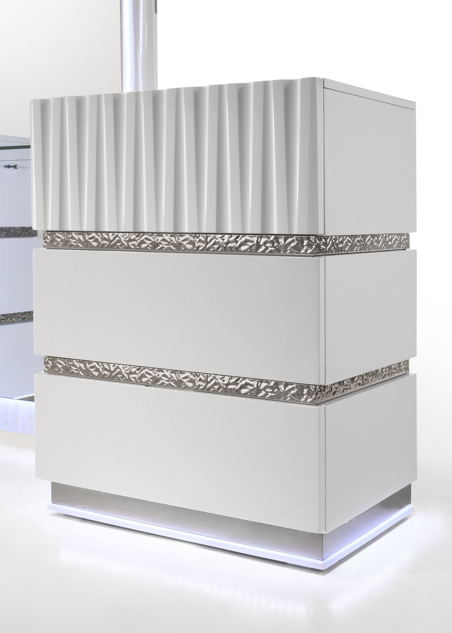 Lisbon White LED Vanity Set with Stool B32