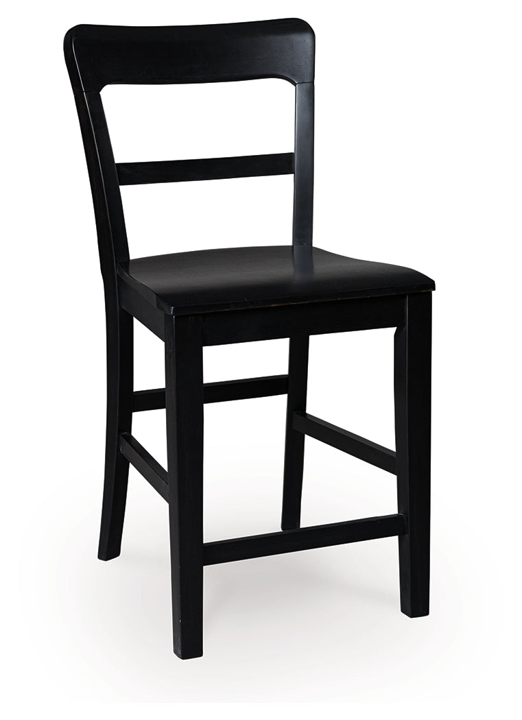 Greddinton Brown Counter Height Dining Table and 4 Barstools PCD824