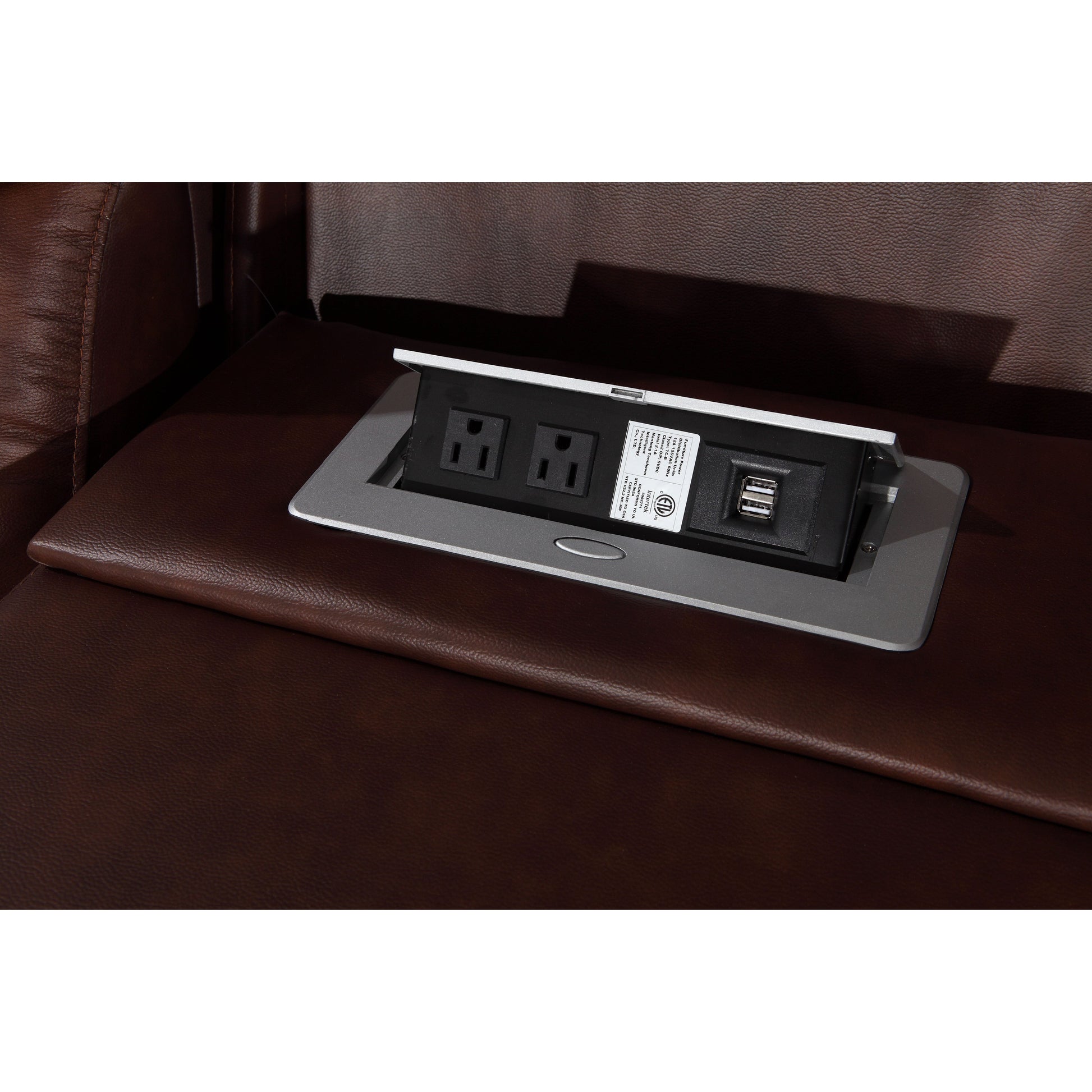 Rosewood Brown POWER/TOP GRAIN LEATHER Reclining 3pc Set S2226 - Harwin Furniture