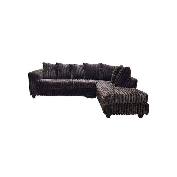 Gia Chocolate Corduroy Fabric Sectional S300