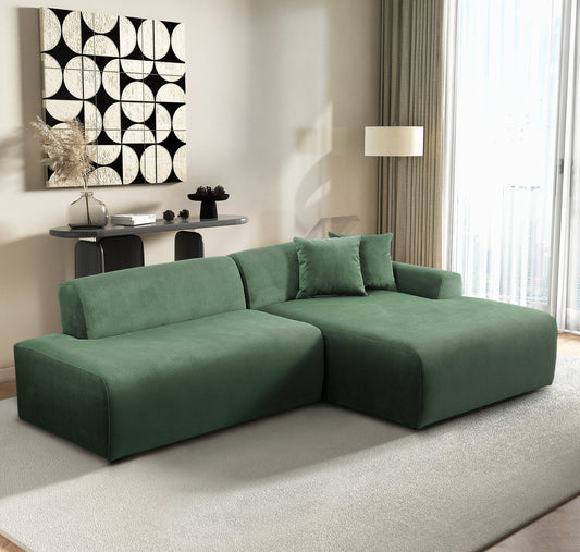 Mar Green RAF Sectional Corduroy Sofa