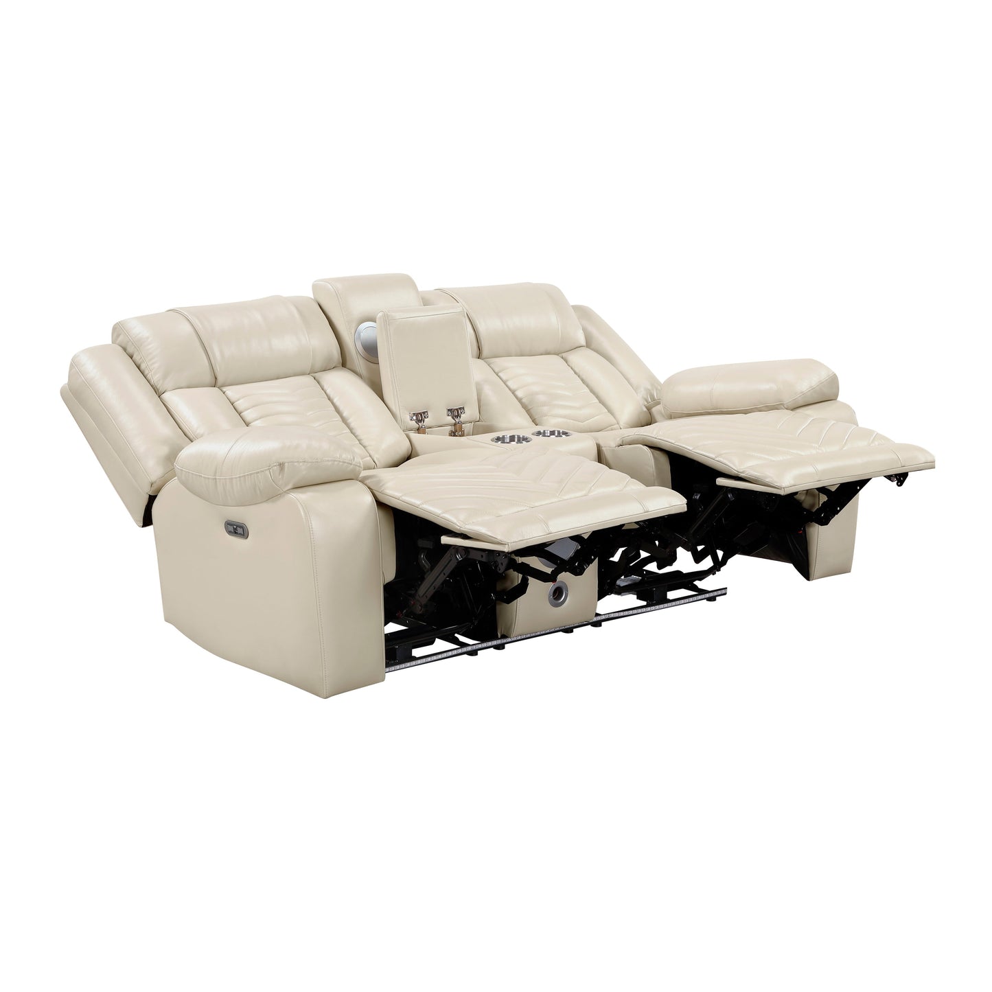 Huron Beige POWER/LED/BLUETOOTH SPEAKERS Reclining Set 8457