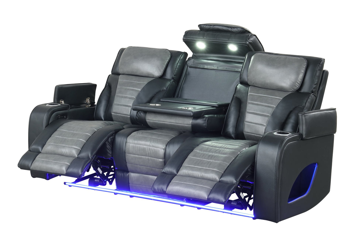 Robin Black POWER/LED/BLUETOOTH SPEAKERS 3PC Reclining Set S4200