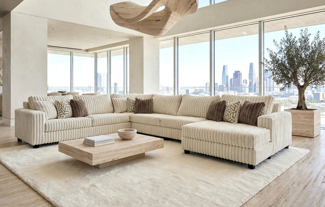 Cream 170" 4pc OVERSIZED Sectional 9900
