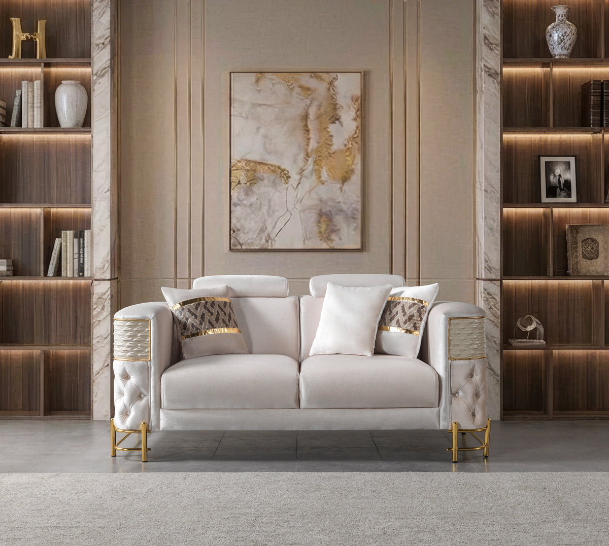 Fabiana Ivory Luxury Living Room Set