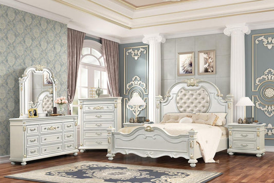 Destiny White Classic Bedroom Set