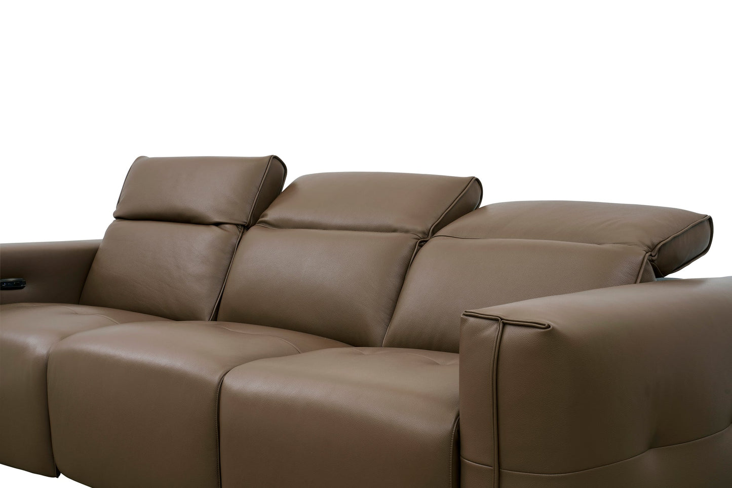 Ember Brown Italian Leather/Match POWER Reclining Sofa and Loveseat (3+2) MI-2500