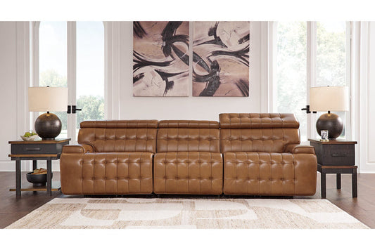 Temmpton Chocolate 3-Piece Power Reclining Sectional Sofa U92708