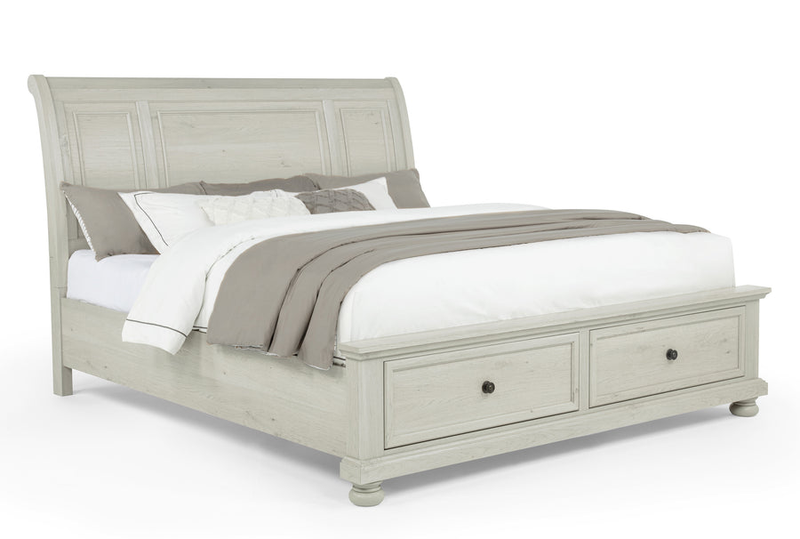 Claribelle White Storage Sleigh Bedroom Set 1820