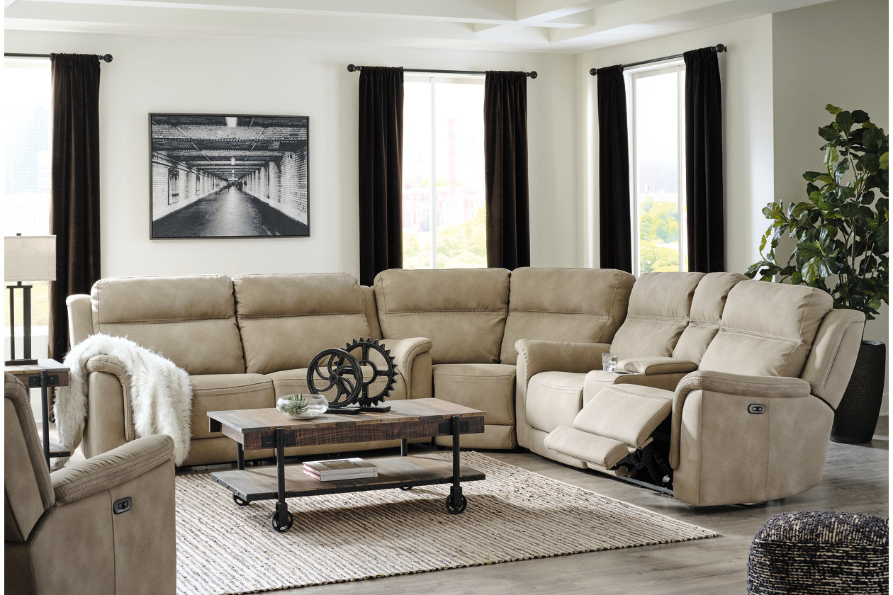 Next-Gen DuraPella Sand 3pc Power Reclining Sectional 59302