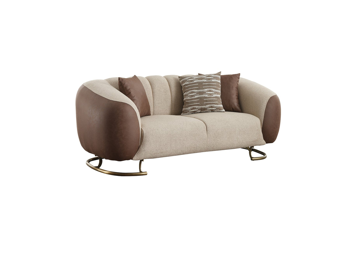 Palmera 3-pieces (Sofa & Loveseat & Chair) Livingroom Set Cream