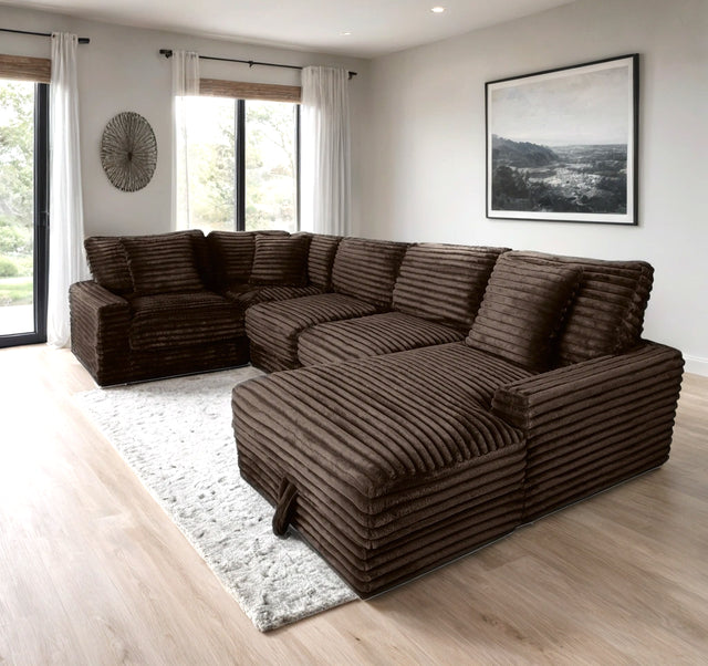 Alisson Mocha Sectional STORAGE CHAISE