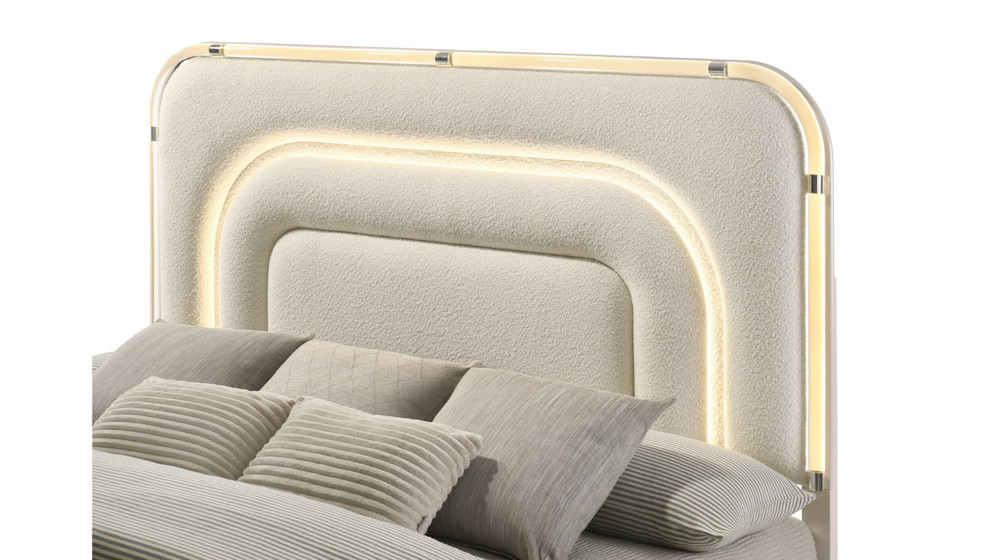 Delilah Beige LED Panel Bedroom Set B6750