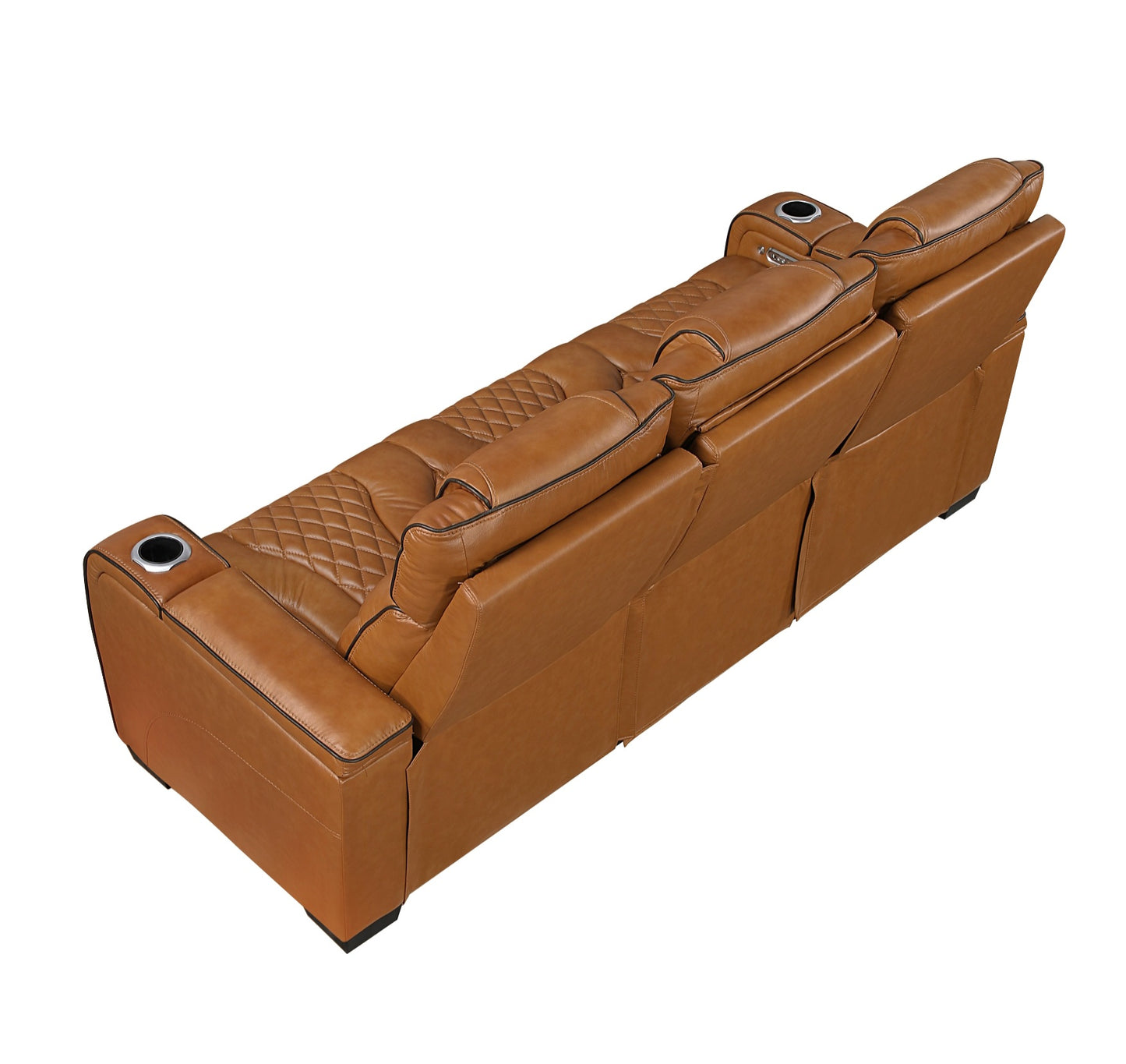 Apex TOP GRAIN LEATHER/POWER/LED/MASSAGE Reclining Set 8449
