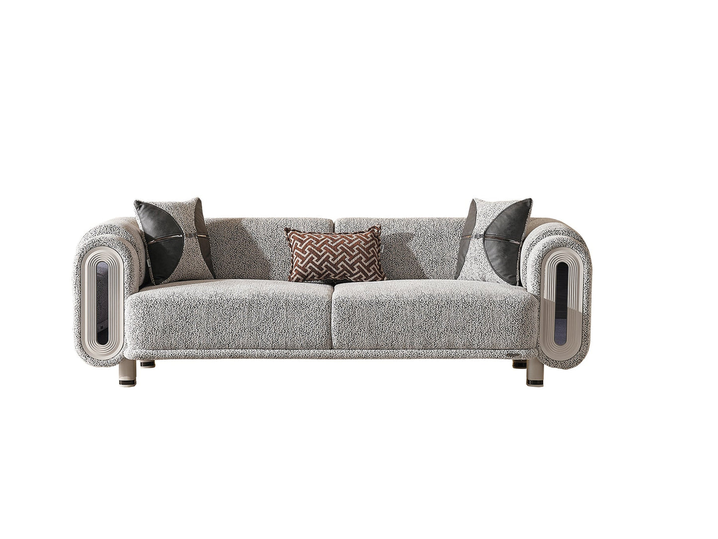 Parma 3-pieces (Sofa & Loveseat & Chair) Livingroom Set Light Grey