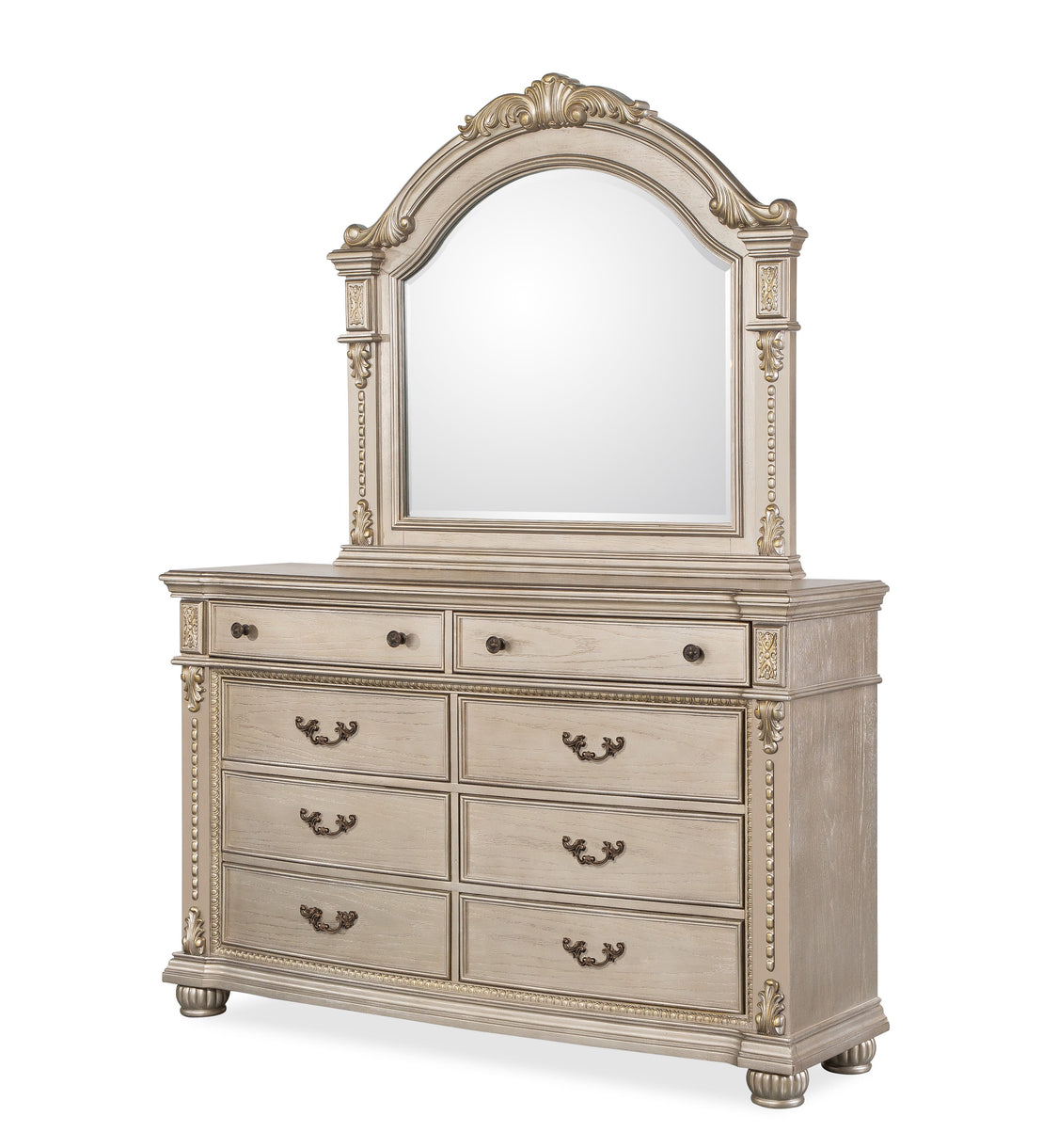 Evelyn Champagne Classic Luxury Bedroom Set