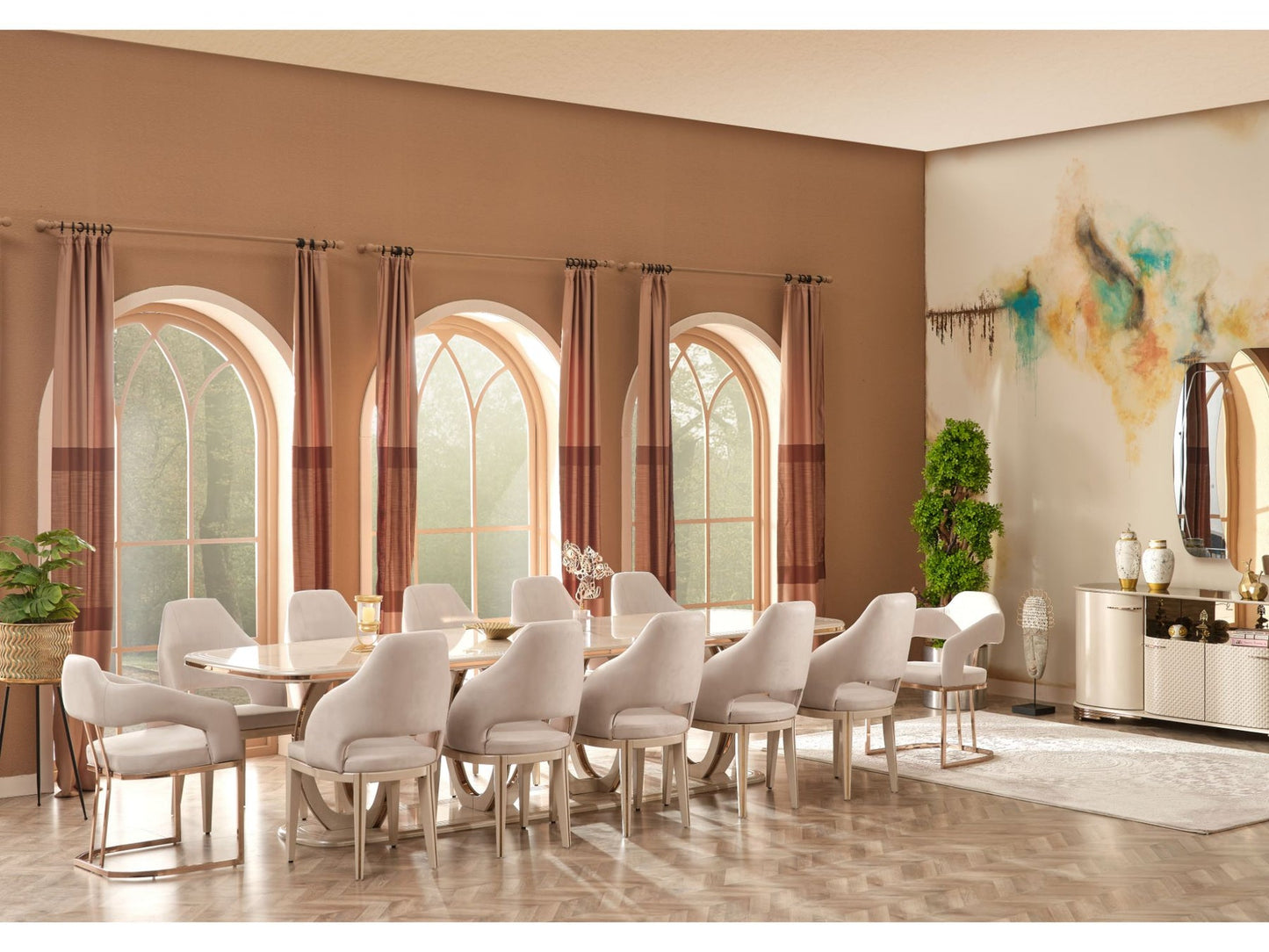Paris Diningroom Set (79"Dining Table & 6 Dining Chair)