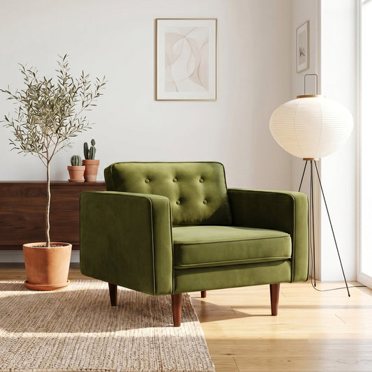 Casey Green Velvet Lounge Chair